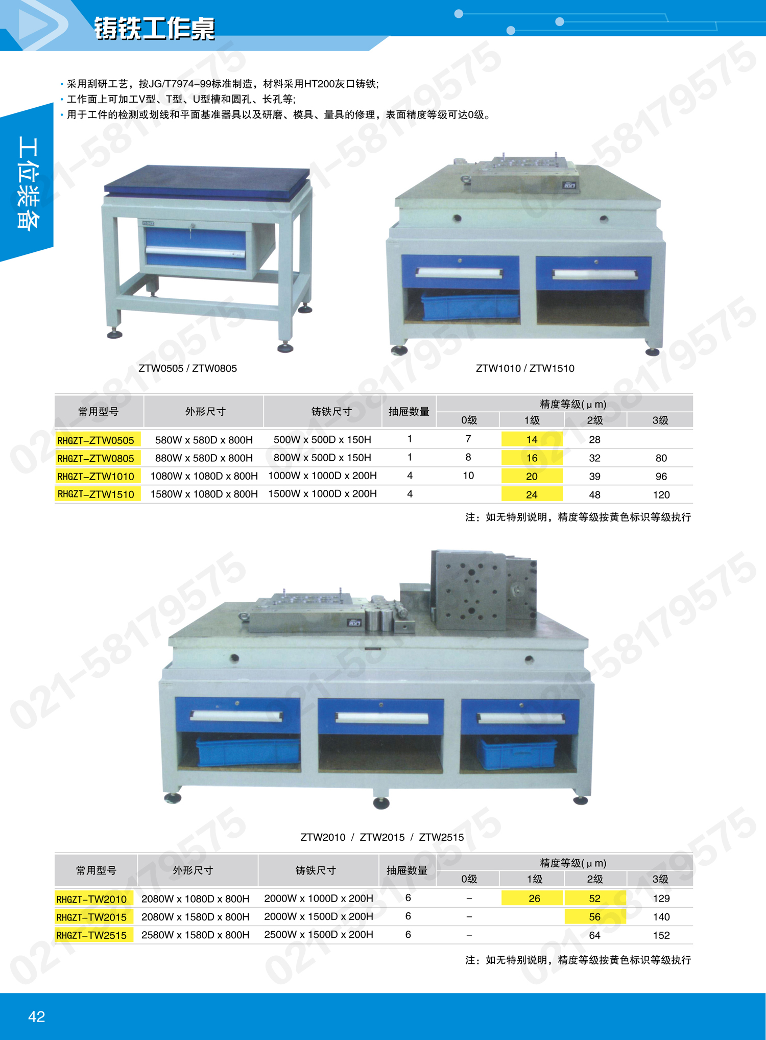 鑄鐵工作臺，模具維修裝配臺