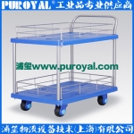 靜音手推車(chē) 超靜音PLA150-T2-HL2 二層護(hù)欄式