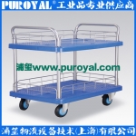 靜音手推車 半靜音PLA300Y-T2-HL2-D 二層護欄式